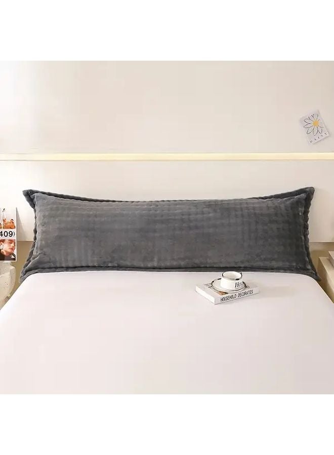 Light Grey Velvet Body Pillowcase 18 9x59 06 Inches Super Soft Breathable All Seasons - Image 4
